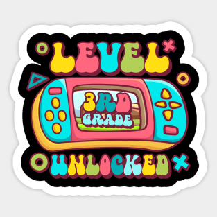 Level 3rd Grade Unlocked Back To School First Day Boy Girl Sticker